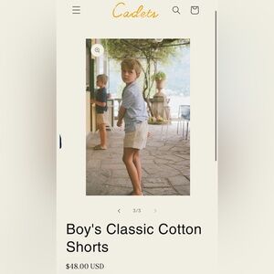 Cadets boys shorts